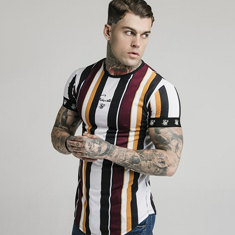 Streetwear high quality men's T-shirt brand clothing 2019 summer new fashion casual design men's T-shirt Slim print T-shirt male