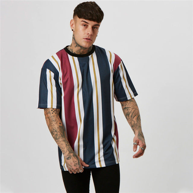 Streetwear high quality men's T-shirt brand clothing 2019 summer new fashion casual design men's T-shirt Slim print T-shirt male