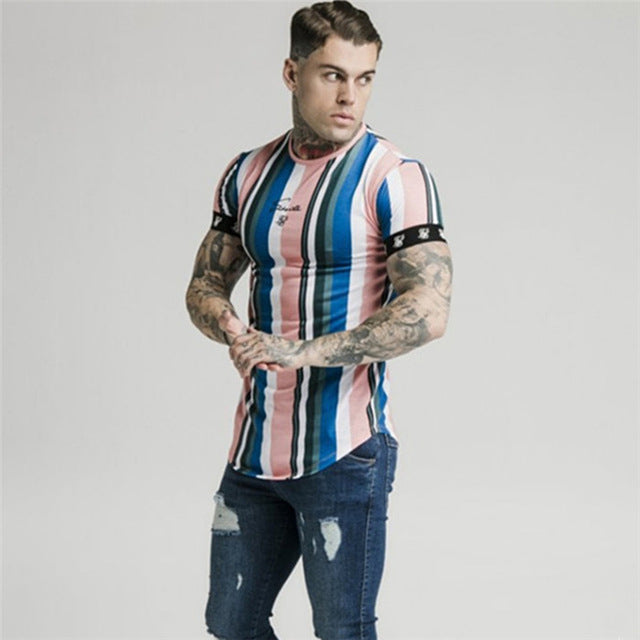 Streetwear high quality men's T-shirt brand clothing 2019 summer new fashion casual design men's T-shirt Slim print T-shirt male