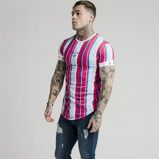 Streetwear high quality men's T-shirt brand clothing 2019 summer new fashion casual design men's T-shirt Slim print T-shirt male