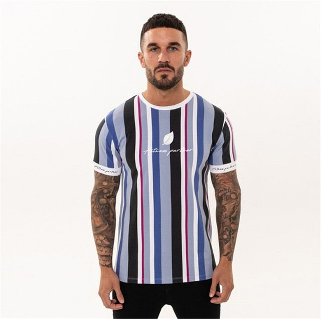 Streetwear high quality men's T-shirt brand clothing 2019 summer new fashion casual design men's T-shirt Slim print T-shirt male