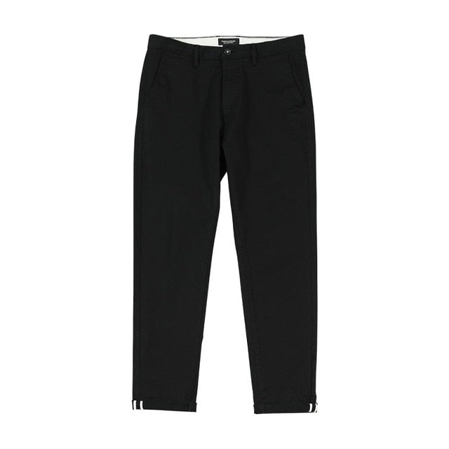 SIMWOOD 2019 Autumn Winter New Casual Pants Men  Cotton Slim Fit Chinos Fashion Trousers Male Brand Clothing Plus Size