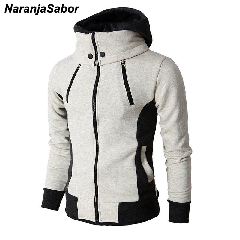 NaranjaSabor New Men's Hoodie 2020 Autumn Men Fleece Hooded Sweatshirts Fashion Stitching Color Male Casual Brand Clothing N625