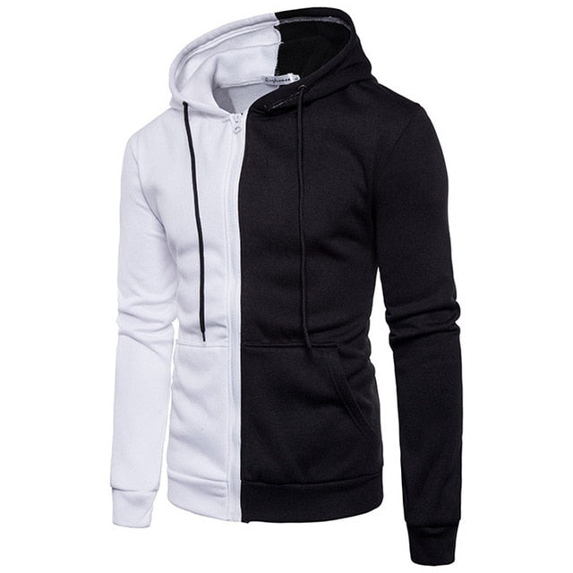NaranjaSabor New Men's Hoodie 2020 Autumn Men Fleece Hooded Sweatshirts Fashion Stitching Color Male Casual Brand Clothing N625