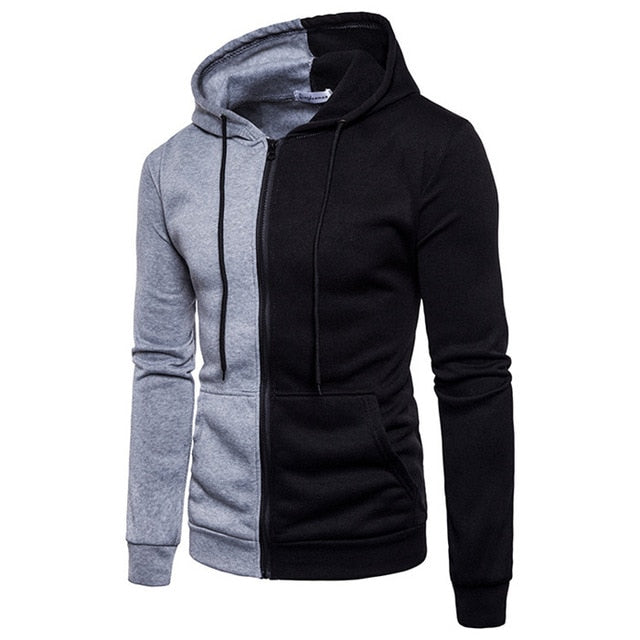 NaranjaSabor New Men's Hoodie 2020 Autumn Men Fleece Hooded Sweatshirts Fashion Stitching Color Male Casual Brand Clothing N625