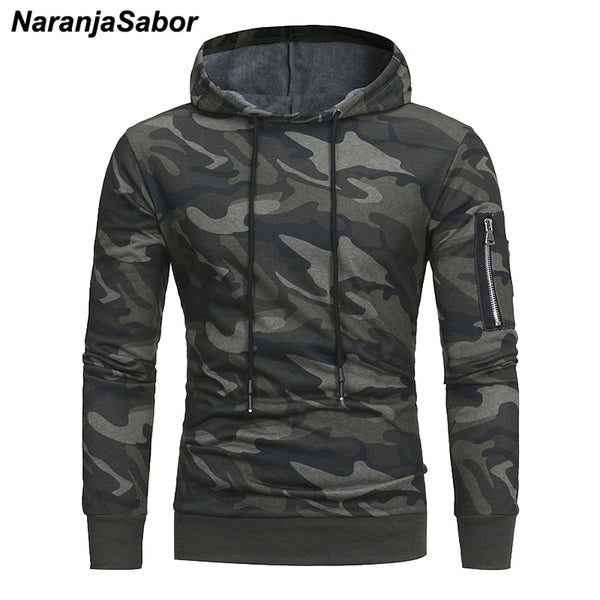 NaranjaSabor Camouflage Hoodie Men 2020 Autumn Military Mens Pullover Hooded Sweatshirt Male Fashion Casual Brand Clothing N629