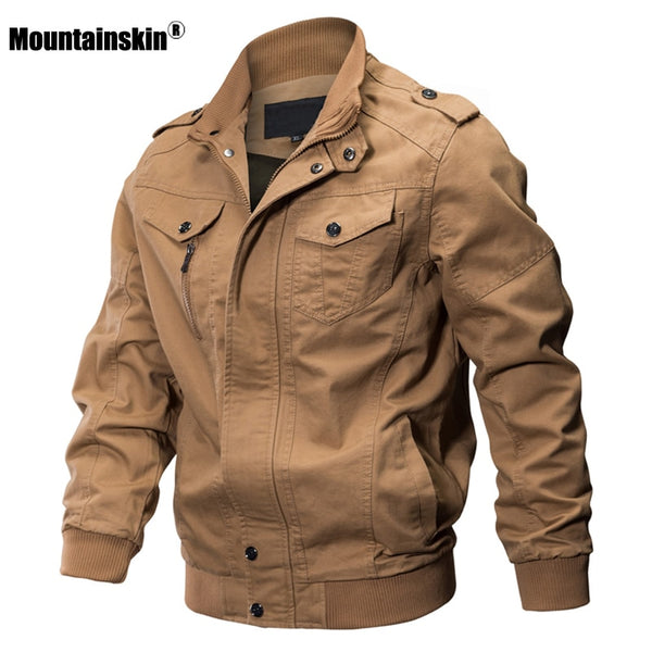 Mountainskin 2020 Autumn Spring New Men's Jackets Military Solid Casual Coats Fashion Slim Fit Male Brand Clothing 6XL SA731