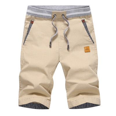 DIMUSI Summer Cargo Shorts Mens Casual Elastic Waist Cotton Beach Shorts Male Fashion Breathable Shorts homme Clothing 4XL,YA869