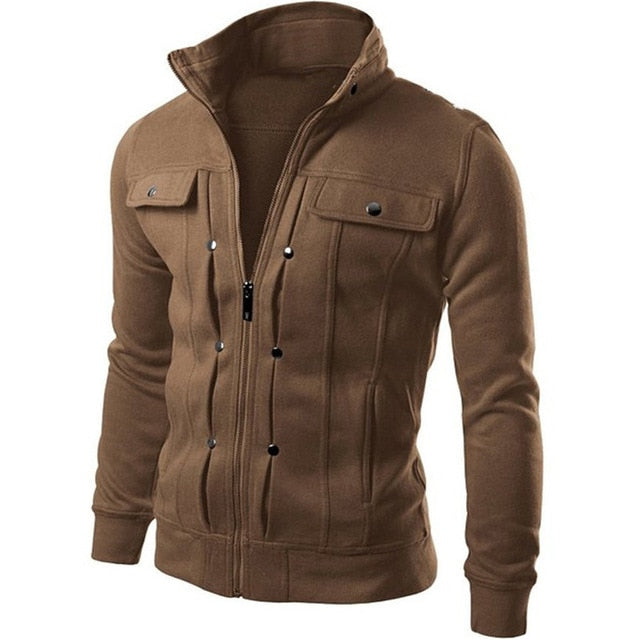 NaranjaSabor Spring Autumn Men's Cardigan Multi Button Hoodies Fashion Sweatshirt Casual Male Tracksuits Men Brand Clothing N432